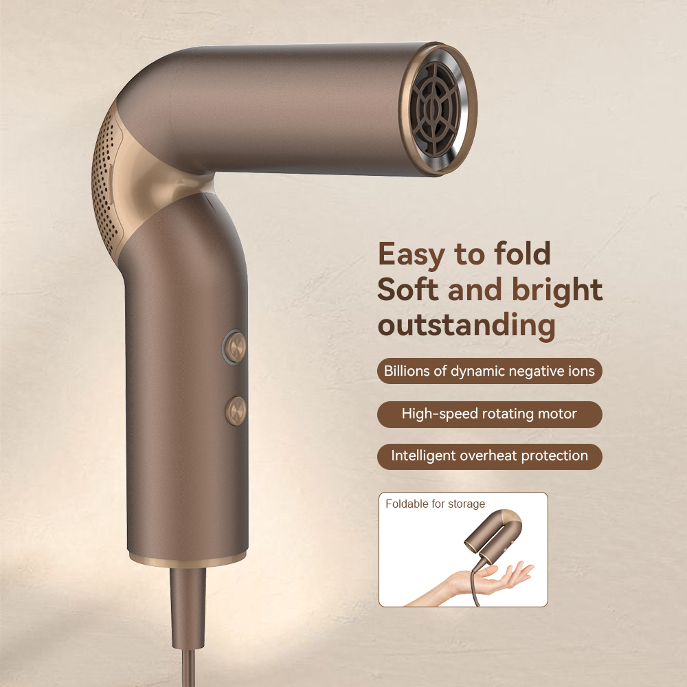 Foldable Travel Hair Dryer Brushless - Nuovo Asciugacapelli da Viaggio Portatile Pieghevole