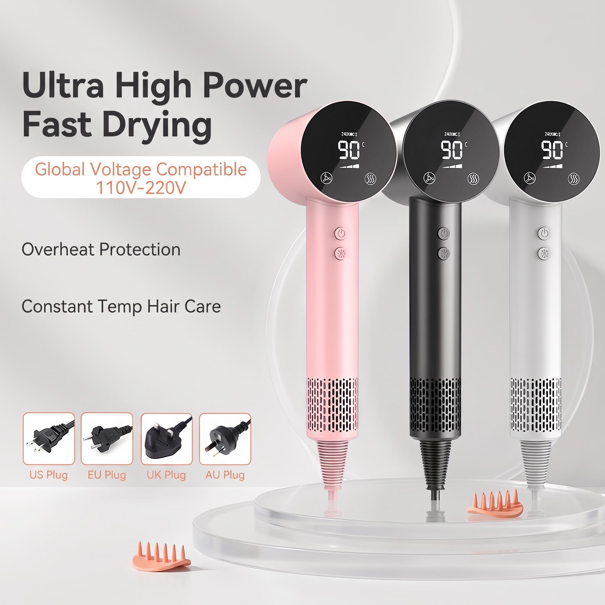 Hair Blow Dryer Low Noise Powerful - Asciugacapelli ad alta velocità con tecnologia