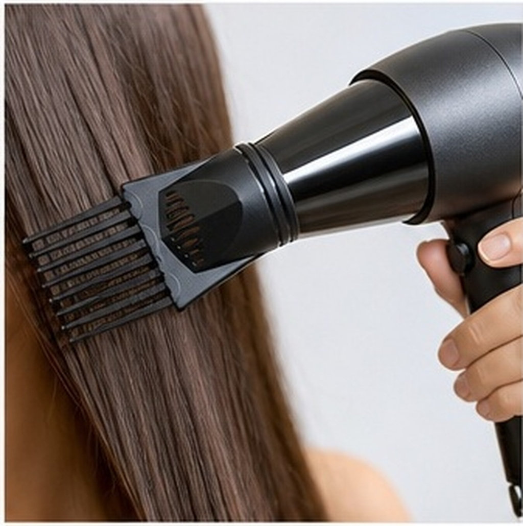 Hair Dryer Styling Comb Attachment - Accessorio Pettine Asciugacapelli Universale Nero per
