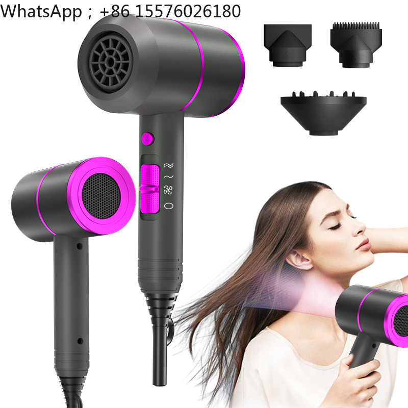 Hair Blow Dryer Low Noise Powerful - Asciugacapelli Professionale Ionico VoluVibe, Potente e