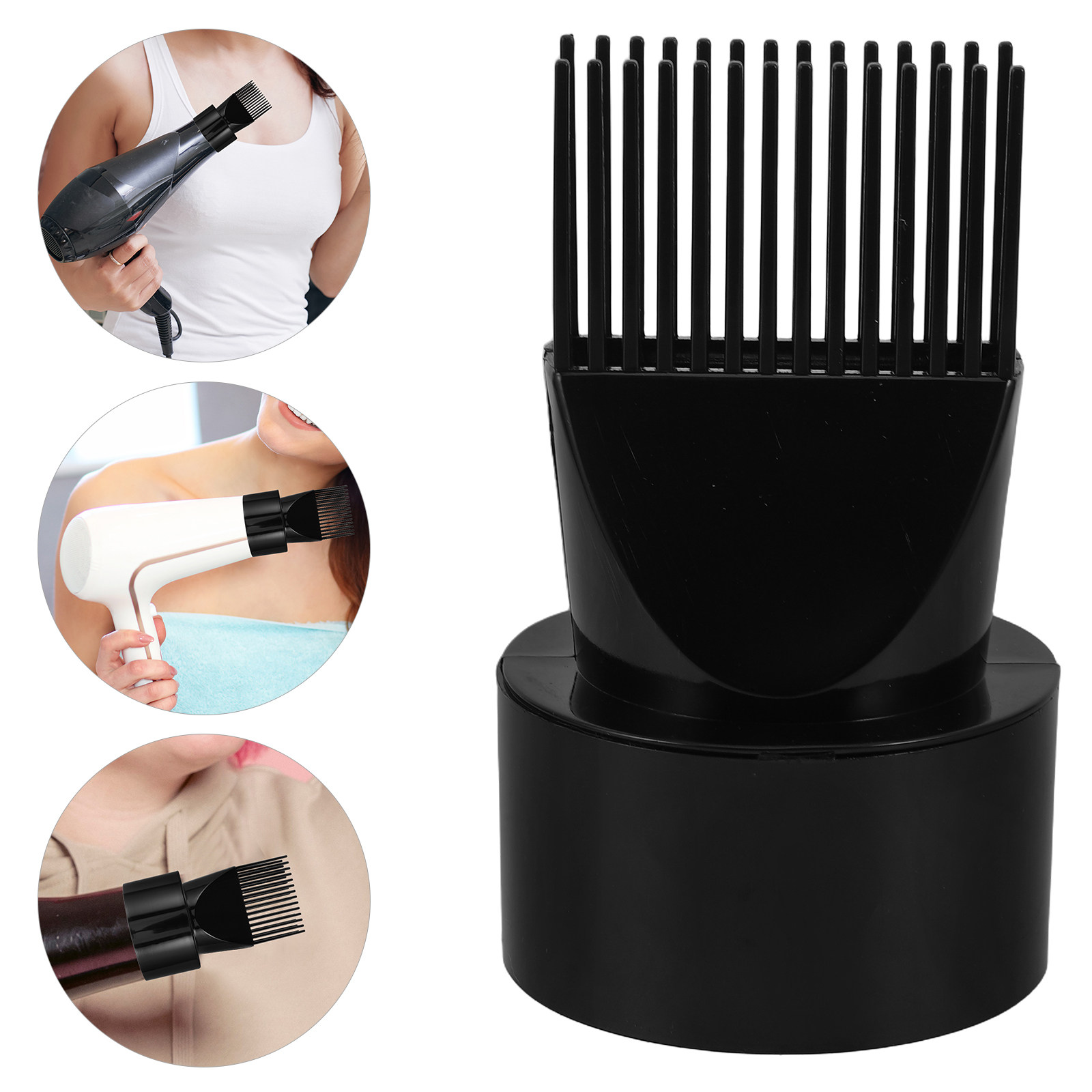 Hair Dryer Diffuser Attachment Universal - Diffusore per Asciugacapelli, Bocchetta e Pettine