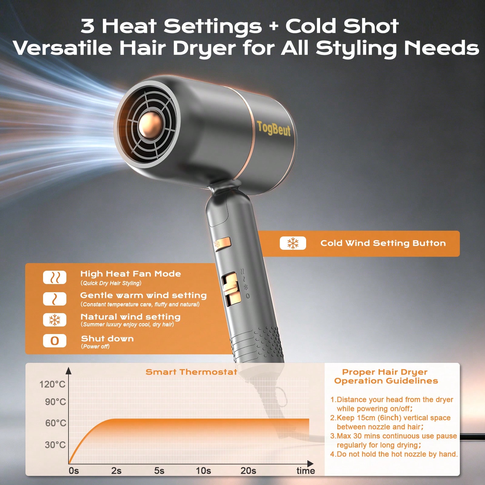 Asciugacapelli professionale a - Hair Blow Dryer Low Noise Powerful recensione e prezzo