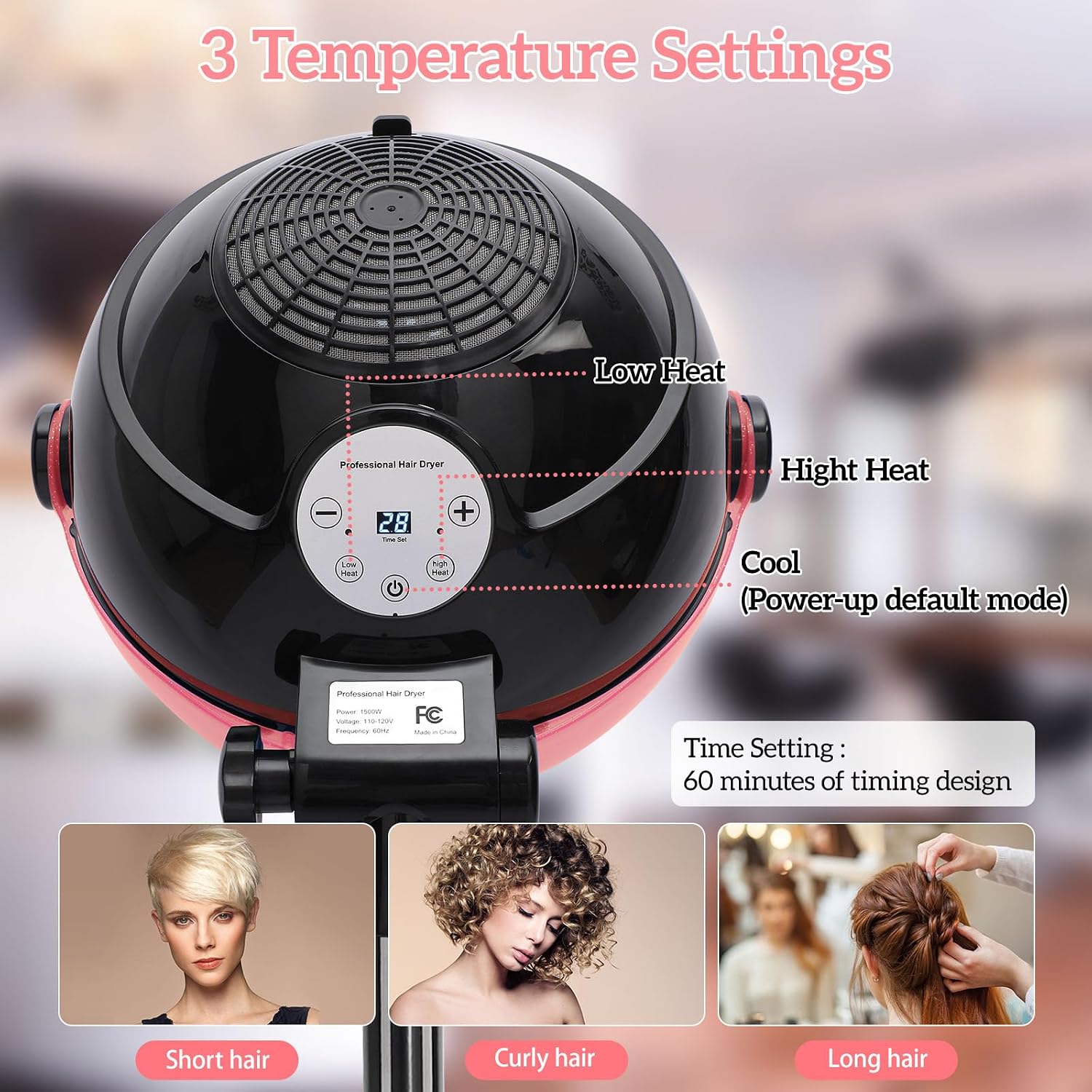 Asciugacapelli Professionale a - Ionic Bonnet Hood Hair Dryer Stand recensione e prezzo