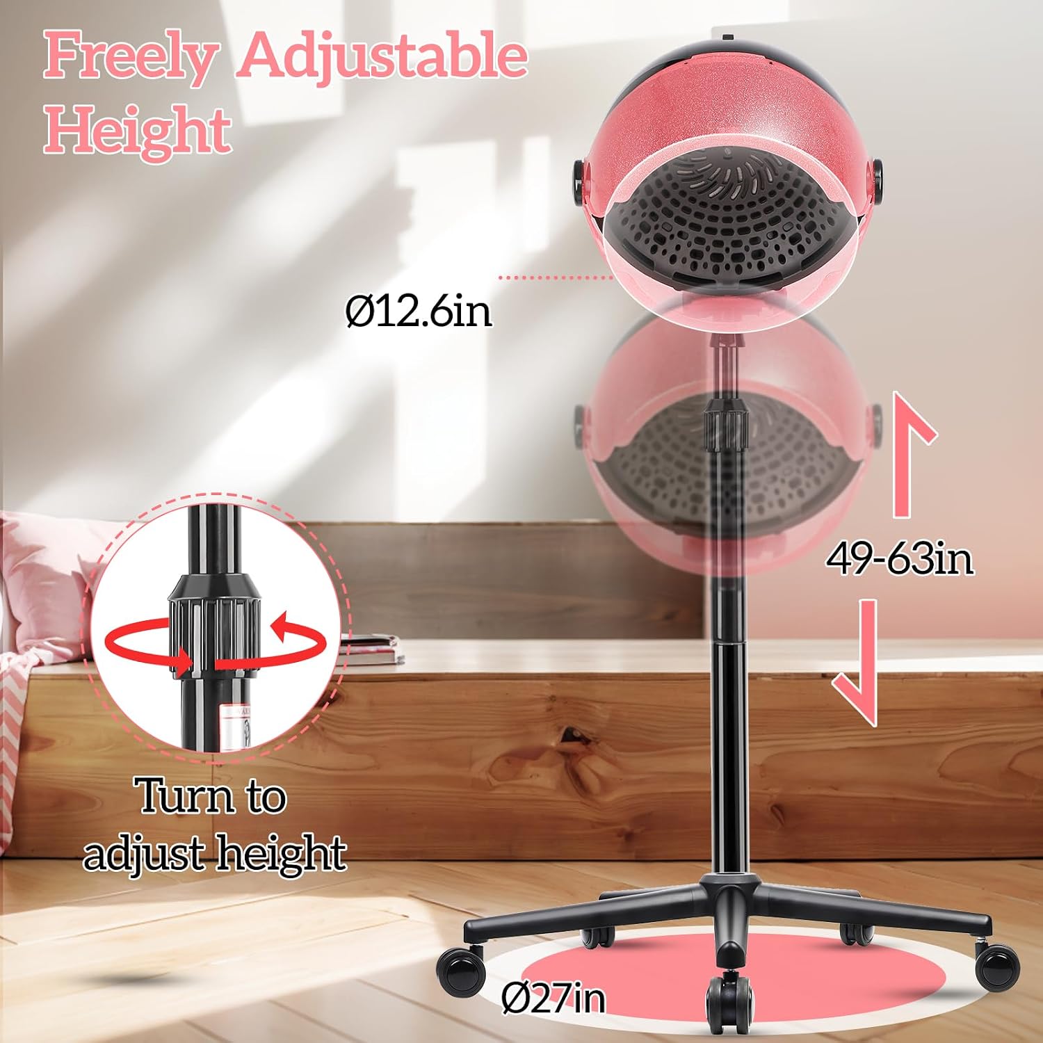 Asciugacapelli Professionale a - Ionic Bonnet Hood Hair Dryer Stand recensione e prezzo